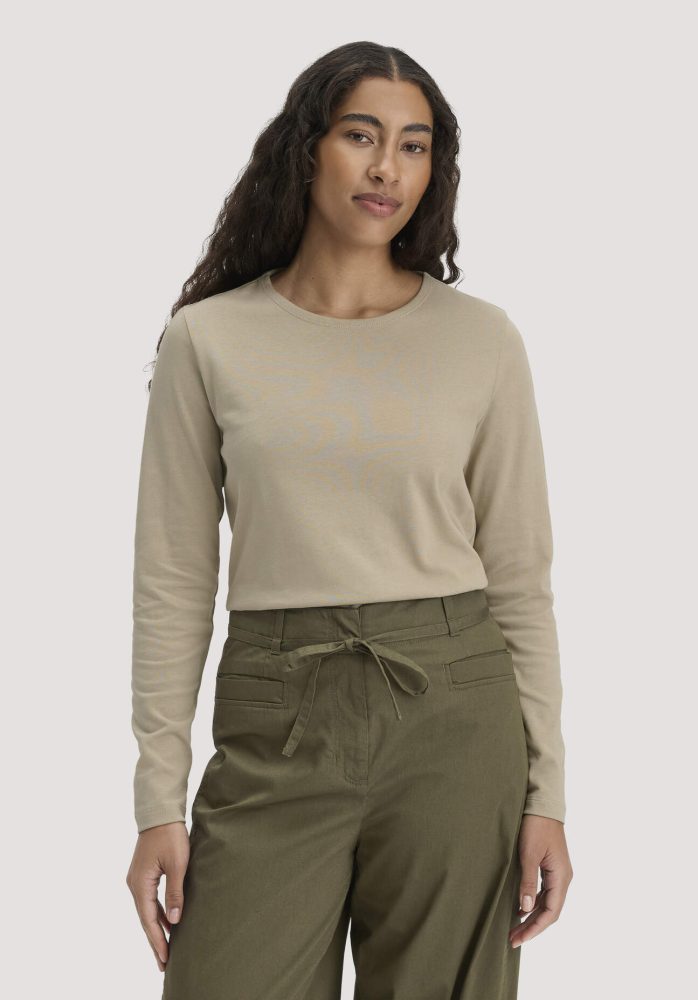 hessnatur Damen Heavy Shirt Relaxed aus Bio-Baumwolle - beige Grösse36