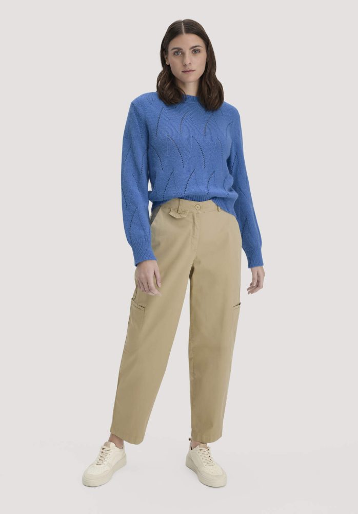 hessnatur Damen Hose Soft Utility Cargo Relaxed aus Bio-Baumwolle - beige Grösse44