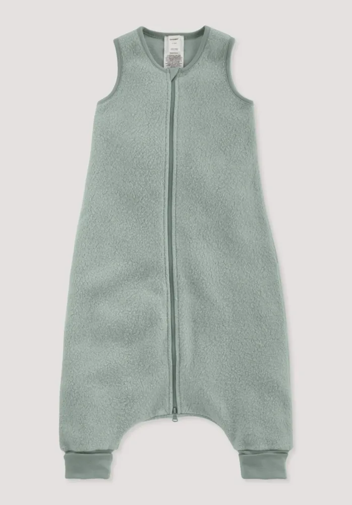 hessnatur Baby Fleece Schlafsack aus Bio-Baumwolle - grün - Größe 82cm