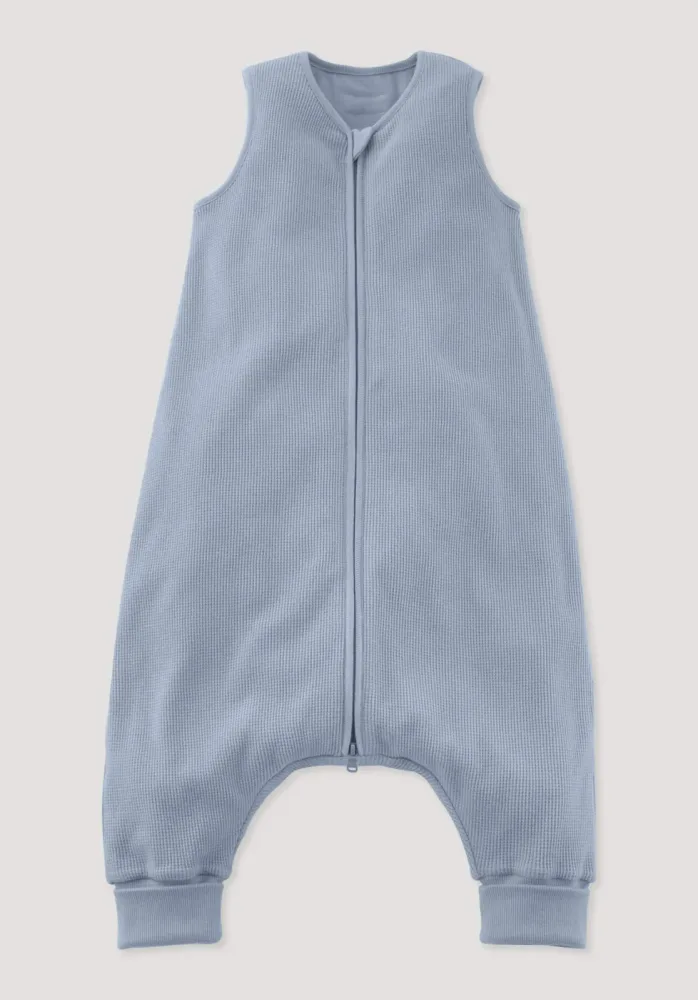 hessnatur Baby Piquee Schlafsack aus Bio-Baumwolle - blau - Größe 80cm