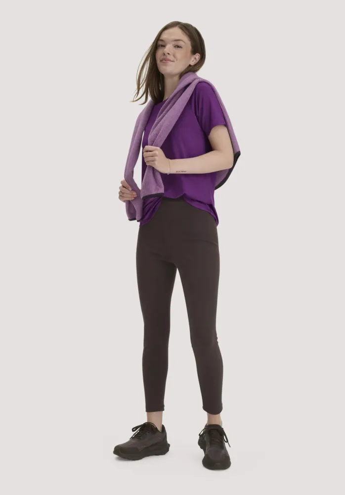 hessnatur Loungewear Leggings High Waist ACTIVE COMFORT aus Bio-Baumwolle - braun - Größe XXL/l