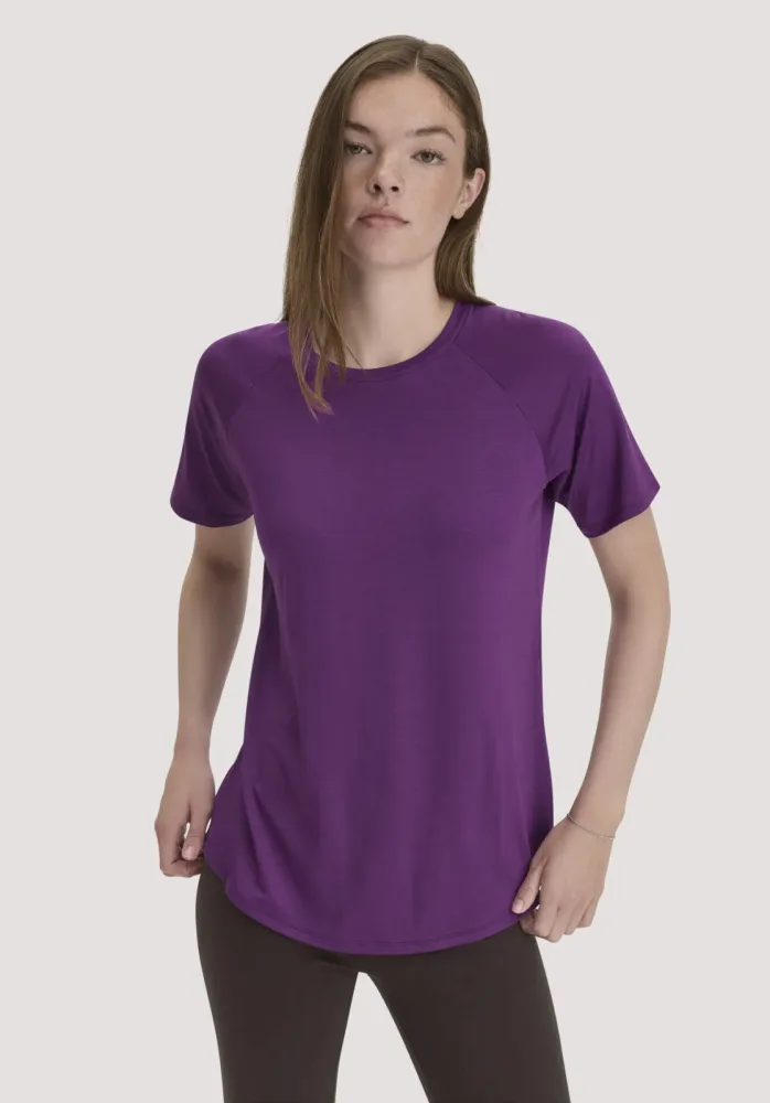 hessnatur Loungewear T-Shirt Regular ACTIVE COMFORT aus TENCEL? Lyocell - lila - Größe 36