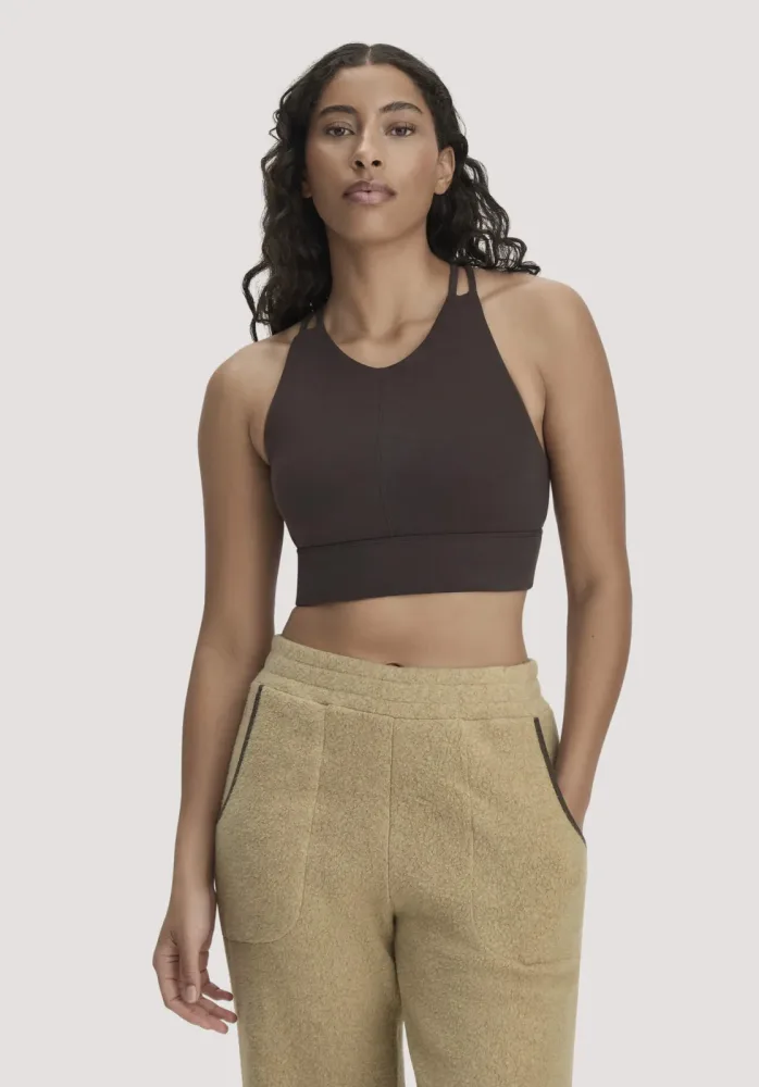 hessnatur Loungewear Bustier ACTIVE COMFORT aus Bio-Baumwolle - braun - Größe 48