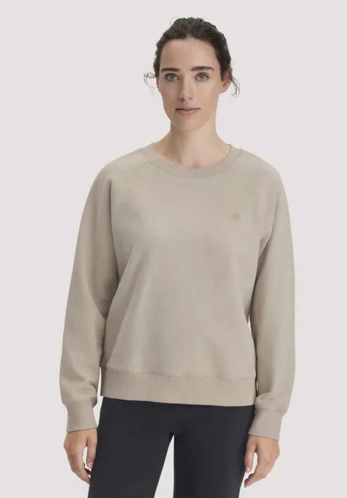 hessnatur Loungewear Sweatshirt Relaxed aus Bio-Baumwolle mit recycelter Baumwolle - beige - Größe XS