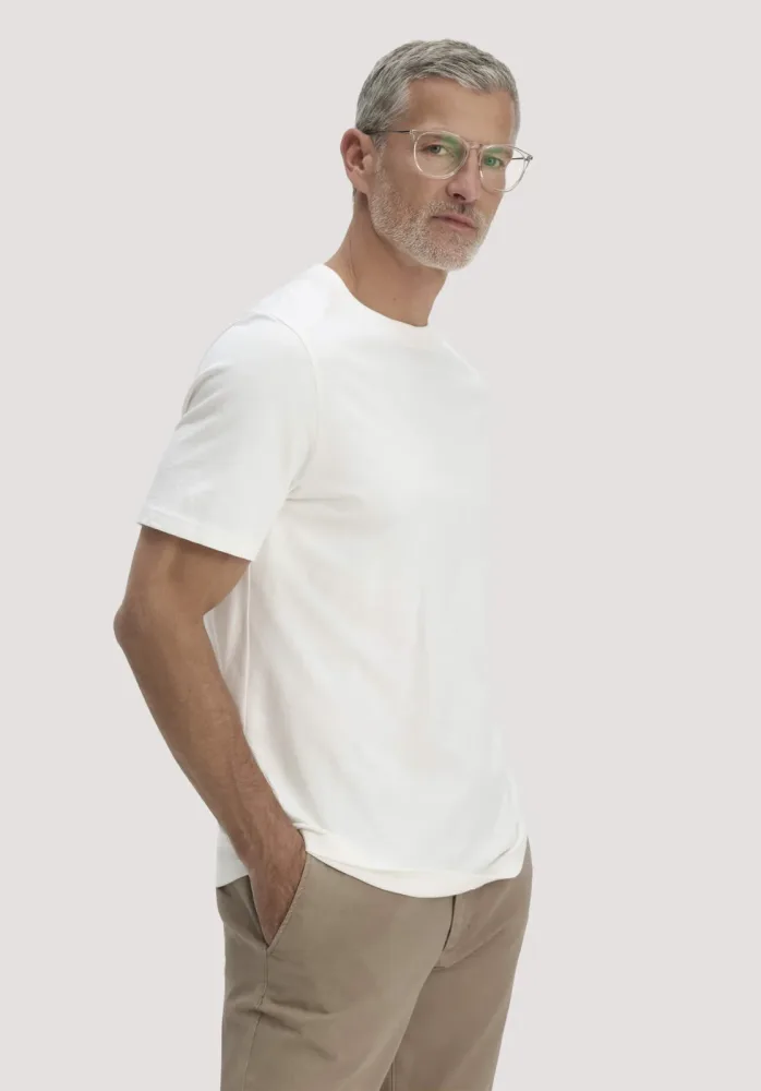 hessnatur Herren Heavy Jersey Shirt Relaxed aus Bio-Baumwolle - weiß - Größe 56