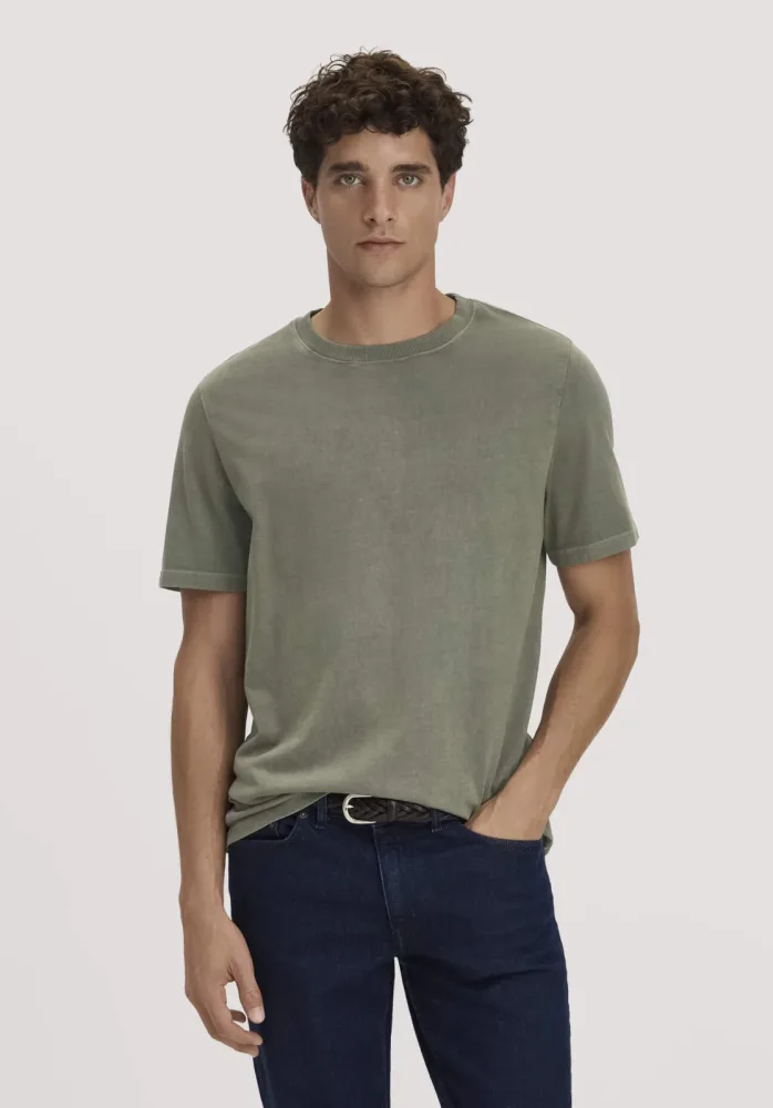 hessnatur Herren Heavy Jersey Shirt Relaxed aus Bio-Baumwolle - grün - Größe 46