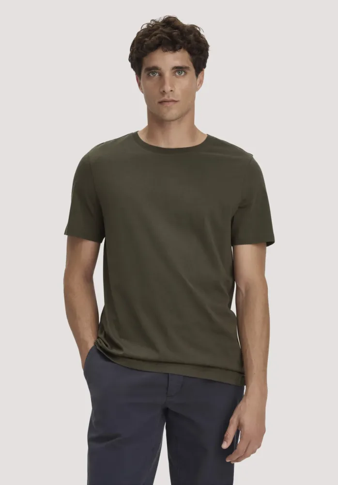 hessnatur Herren T-Shirt Regular aus Regenerative Organic Cotton (ROC) - grün - Größe 46