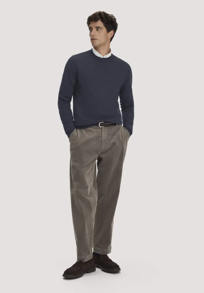 hessnatur Herren Cordhose RONNEL Relaxed aus Bio-Baumwolle - grün - Größe 31/32