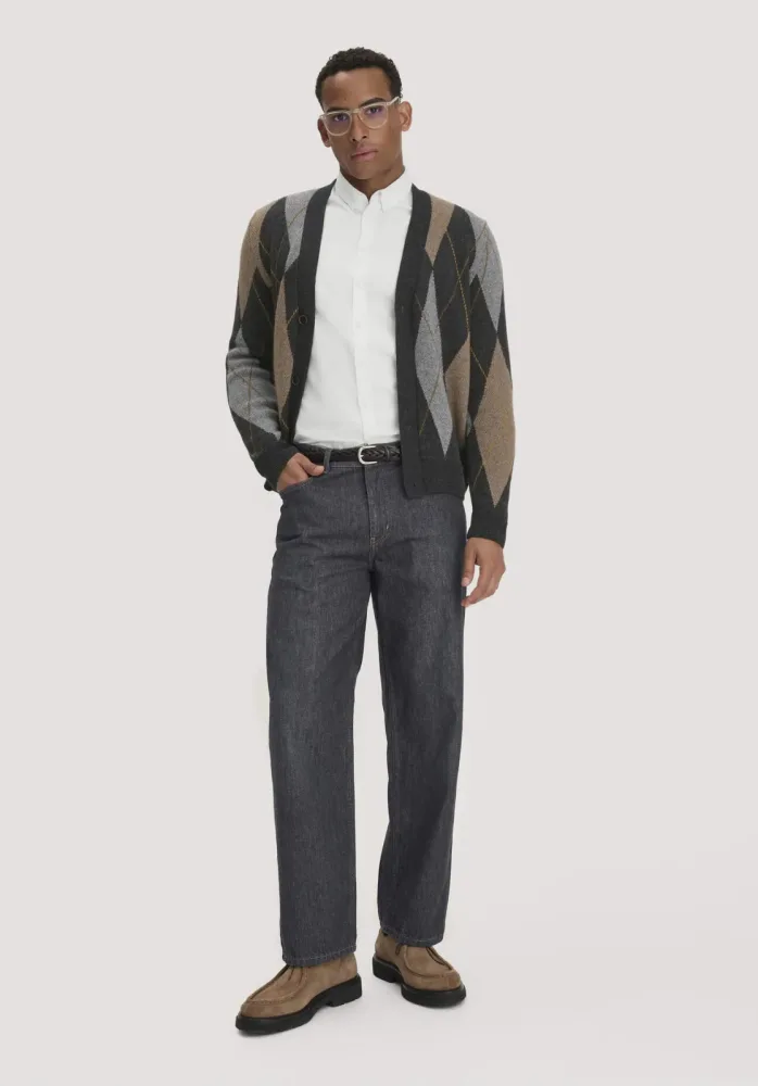 hessnatur Herren Jeans OLE Relaxed Wide Leg aus Bio-Baumwolle mit Recycling-Baumwolle - blau Grösse36/34