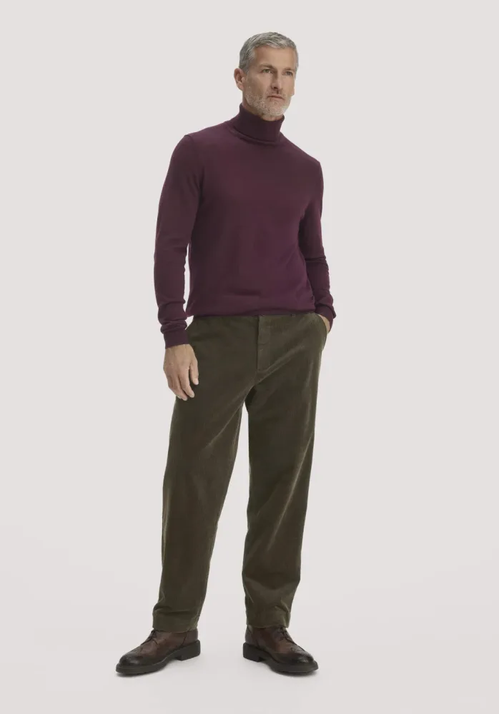 hessnatur Herren Cordhose RONNEL Relaxed aus Bio-Baumwolle - grün - Größe 33/34