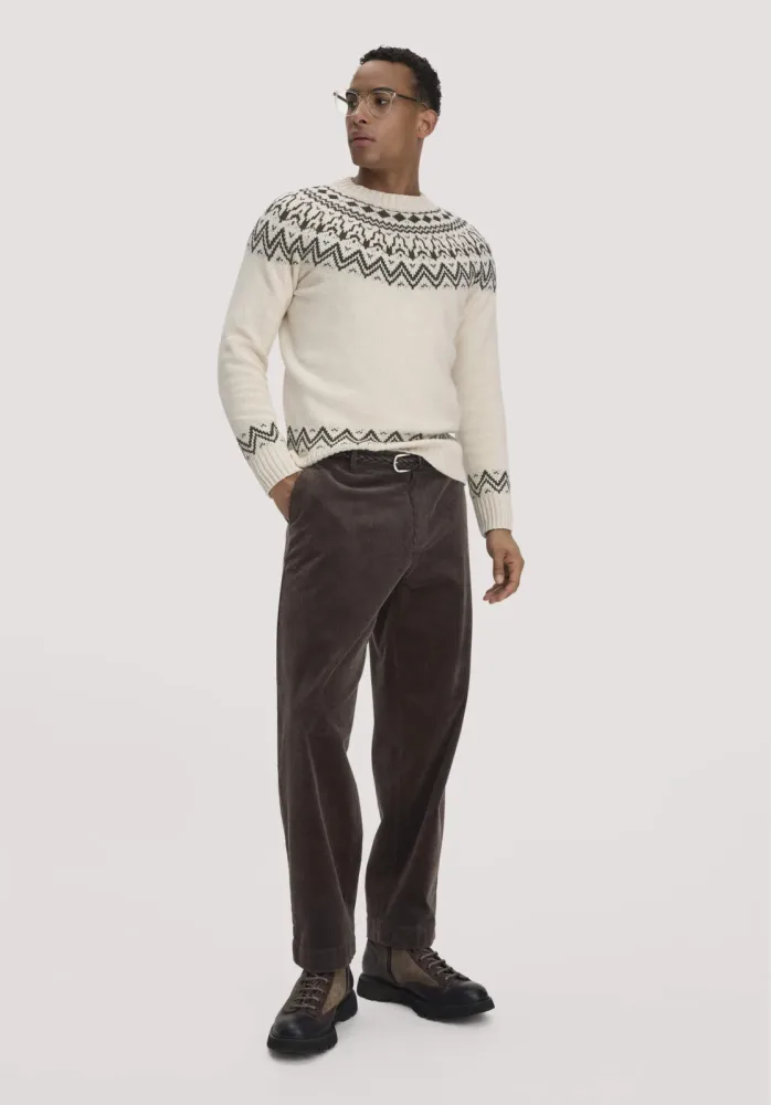 hessnatur Herren Cordhose RONNEL Relaxed aus Bio-Baumwolle - braun - Größe 36/32