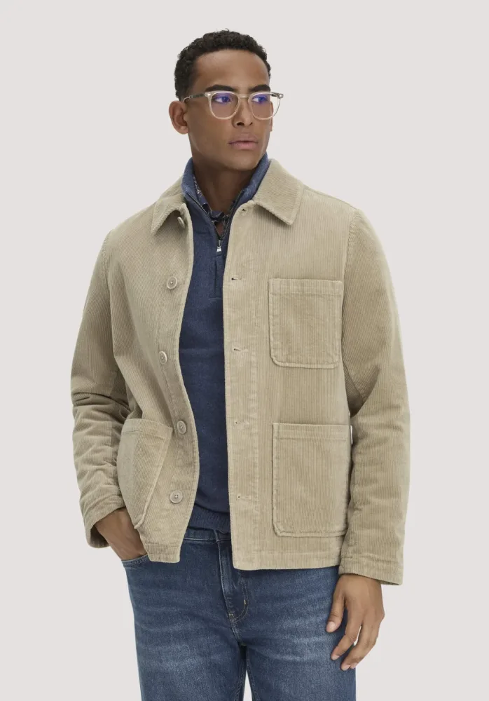 hessnatur Herren Cord Sakko Regular aus Bio-Baumwolle - beige - Größe 52
