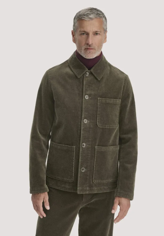 hessnatur Herren Cord Sakko Regular aus Bio-Baumwolle - grün - Größe 46