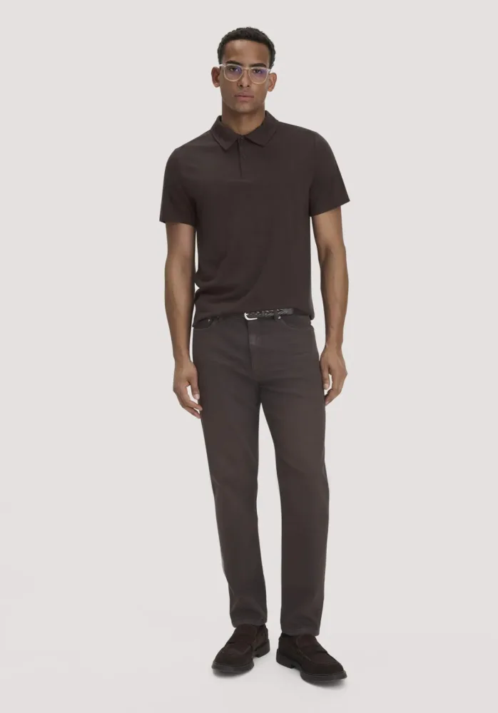 hessnatur Herren Jeans MADS Relaxed Tapered aus Bio-Denim mit Recycling-Baumwolle - braun - Größe 33/30