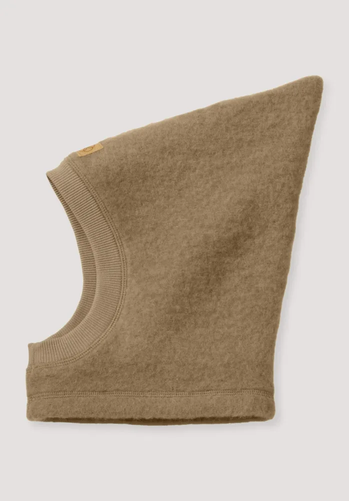 hessnatur Baby Wollfleece Mütze aus Bio-Merinowolle - braun - Größe 49/51