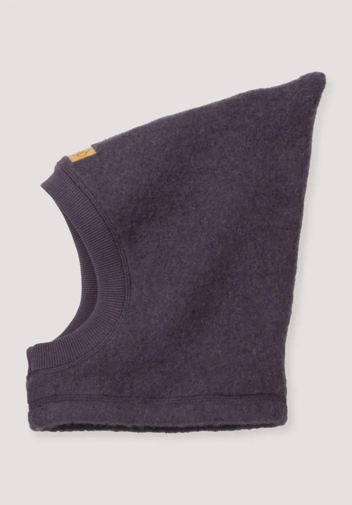 hessnatur Baby Wollfleece Mütze aus Bio-Merinowolle - lila - Größe 41/43