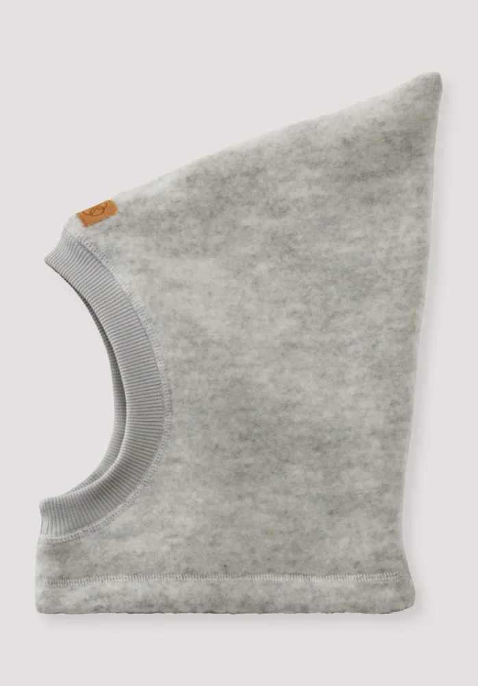 hessnatur Baby Wollfleece Mütze aus Bio-Merinowolle - grau - Größe 45/47