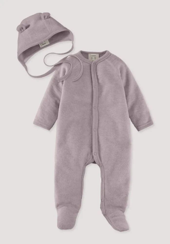 hessnatur Baby Erstlingsausstattung Wollfrottee aus Bio-Merinowolle - rosa - Größe 50/56