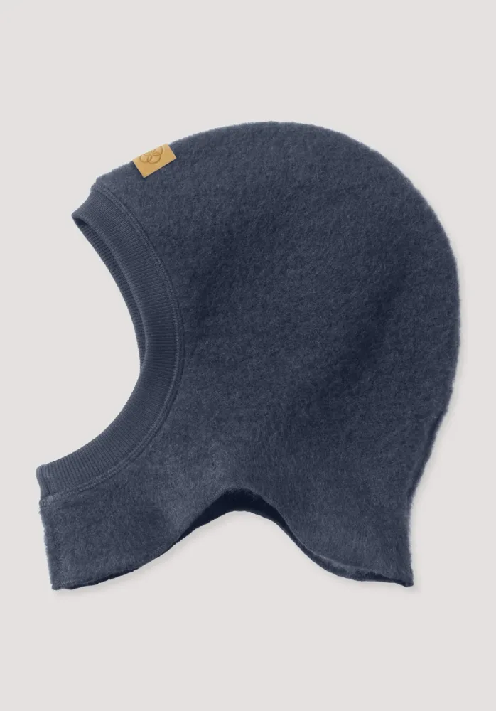 hessnatur Baby Wollfleece Mütze aus Bio-Merinowolle - blau Grösse45-47 cm Kopfumfang