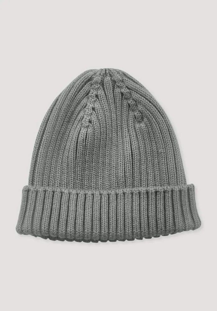 hessnatur Baby Strickmütze aus Bio-Baumwolle - blau - Größe 49/51