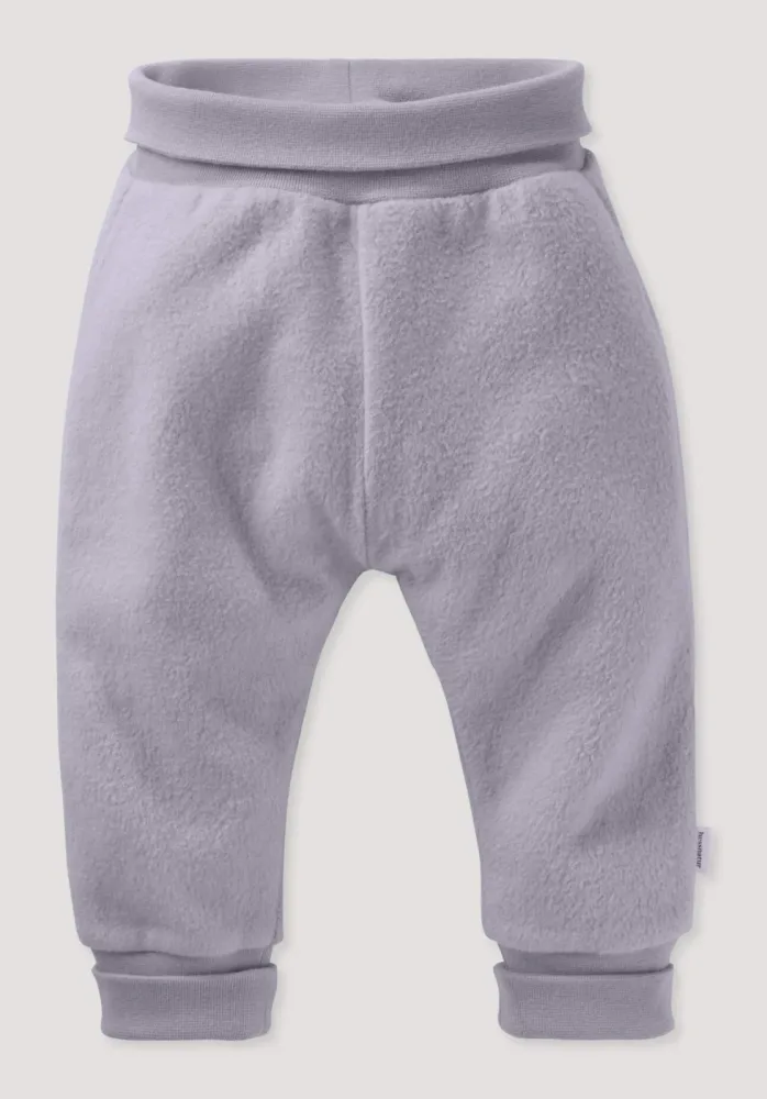 hessnatur Baby Softfleece Hose aus Bio-Baumwolle - lila - Größe 74/80