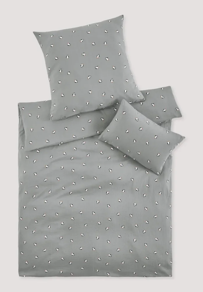 hessnatur Baby Musselin Bettwäsche aus Bio-Baumwolle - blau Grösse100x135 / 40x60 cm