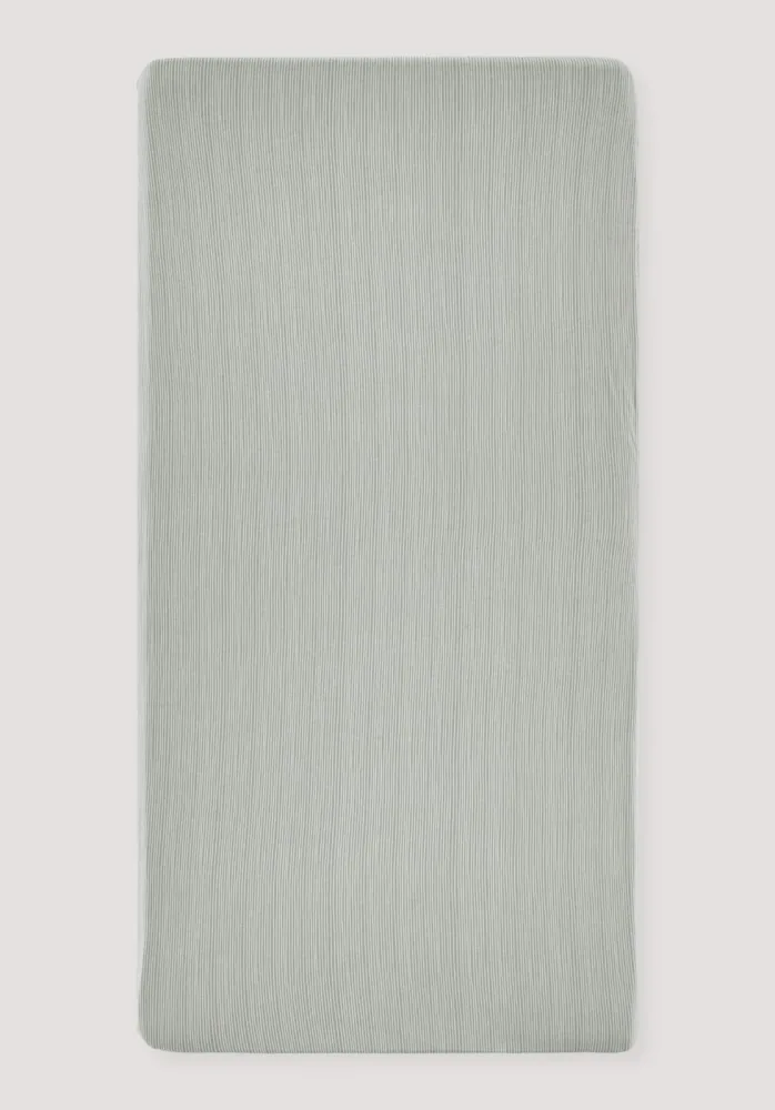 hessnatur Baby Jersey Spannbettlaken aus Bio-Baumwolle - blau - Größe 70x140 cm