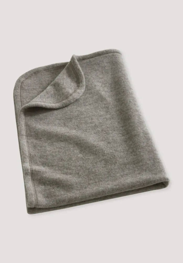 hessnatur Baby Wollfleece Decke aus Bio-Merinowolle - grau Grösse70x100 cm