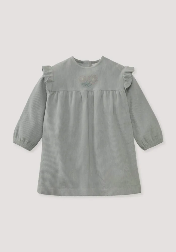 hessnatur Baby Cord Kleid aus Bio-Baumwolle - blau - Größe 74/80