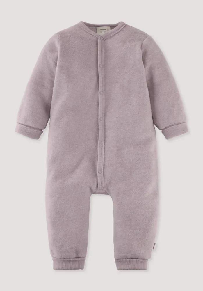 hessnatur Baby Wollfrottee Overall aus Bio-Merinowolle - rosa - Größe 50/56