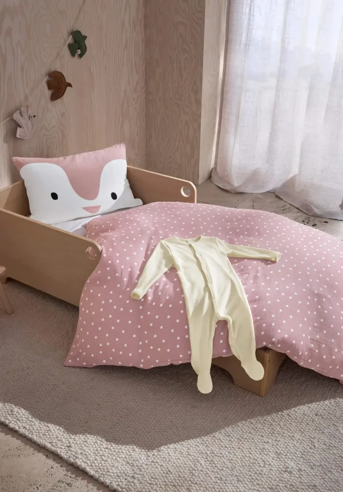 hessnatur Baby Musselin Bettwäsche aus Bio-Baumwolle - rosa - Größe 100x135 / 40x60 cm