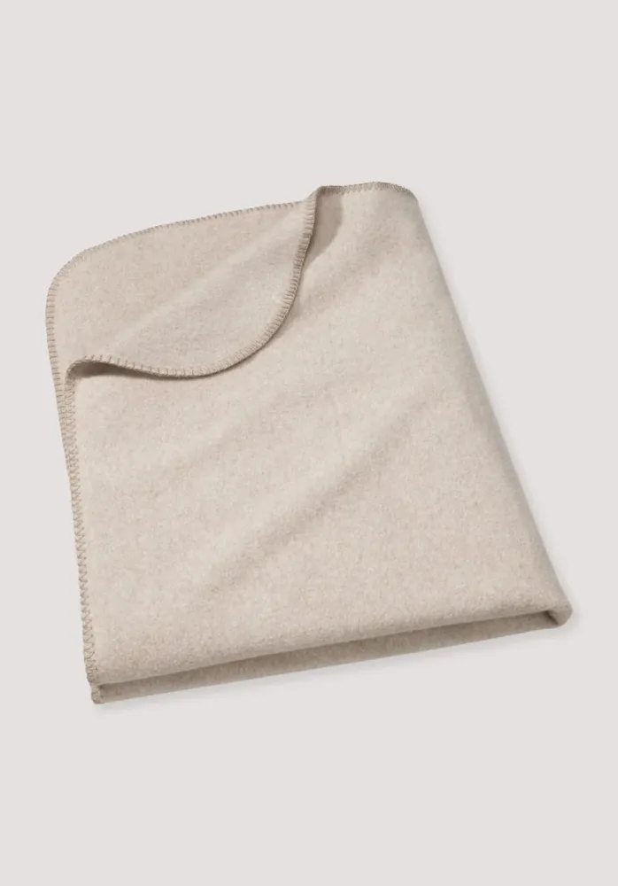hessnatur Baby Softfleece Decke aus Bio-Baumwolle - beige Grösse75x100 cm