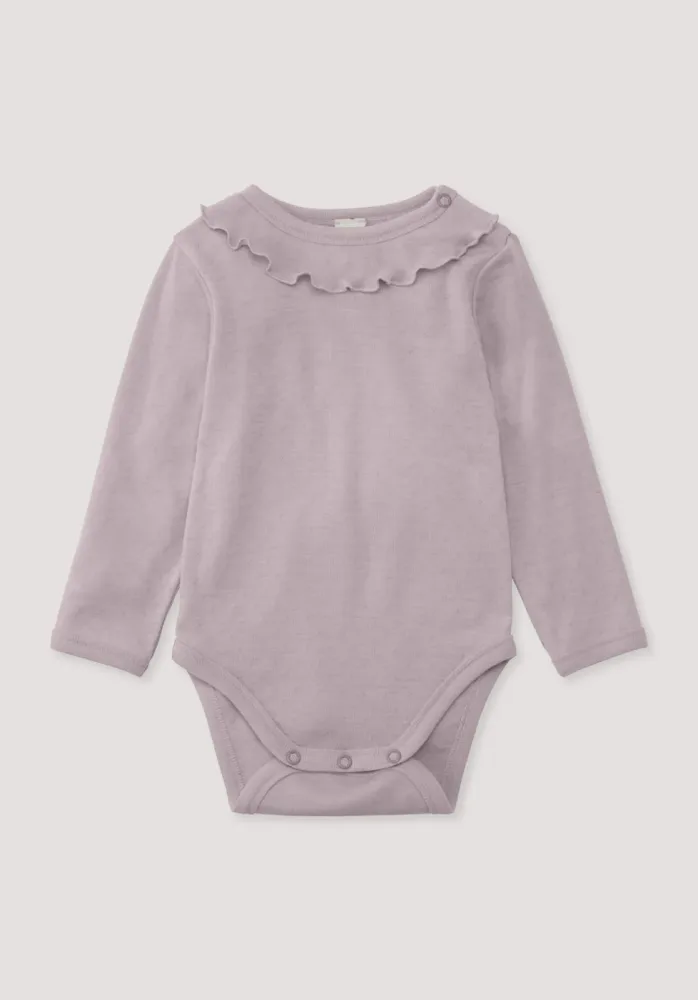 hessnatur Baby Langarmbody Pointelle aus Bio-Merinowolle - rosa - Größe 86/92