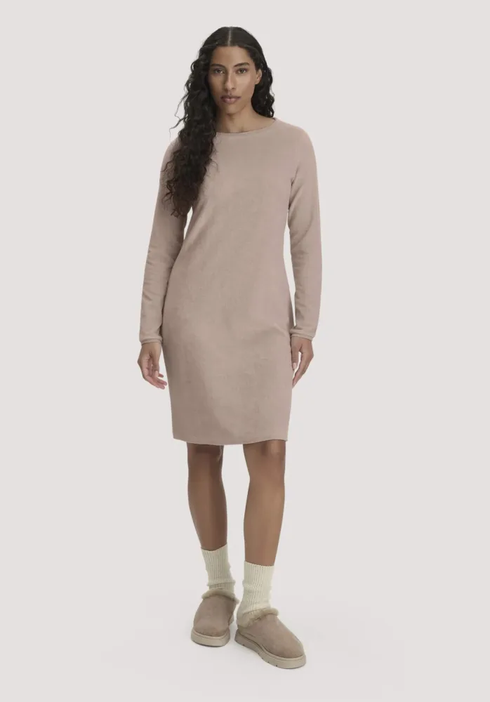 hessnatur Damen Frottee Nachthemd PURE COTTON aus Bio-Baumwolle - rosa - Größe 36