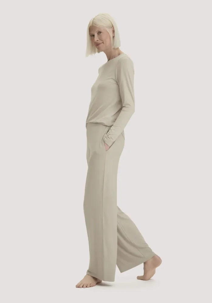 hessnatur Damen Schlafhose PURE SENSE aus TENCEL? Modal - beige - Größe 34