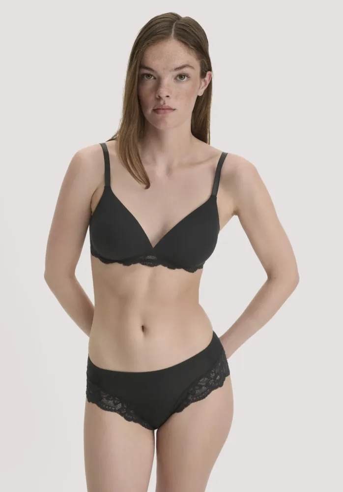 hessnatur Damen Spacer-BH PURE SENSE LACE gemoldet aus TENCEL? Modal - schwarz - Größe 70B
