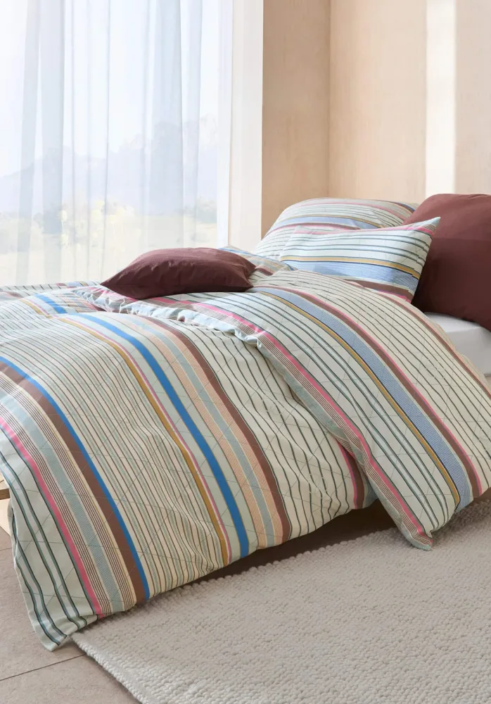 hessnatur Renforcé Bettwäsche Set JAMAL aus Bio-Baumwolle - gelb - Größe 155x220 / 40x80 cm