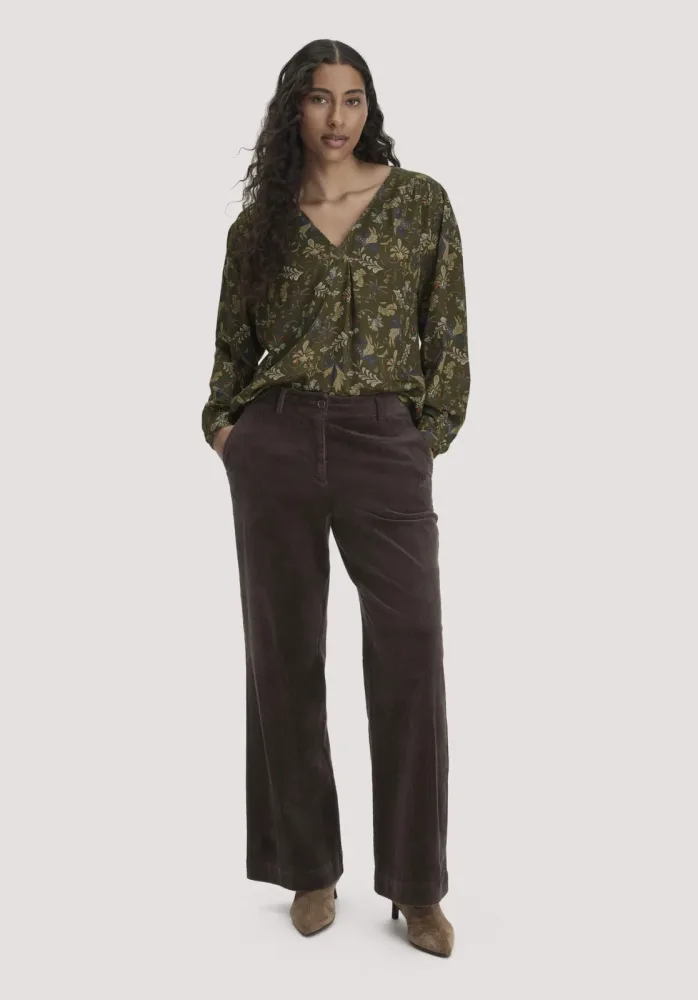 hessnatur Damen Cordhose Wide Leg Relaxed aus Bio-Baumwolle - braun Grösse40