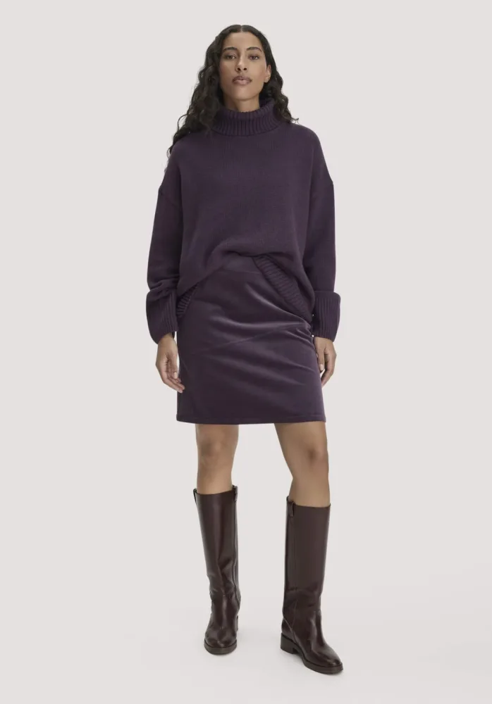 hessnatur Damen Cordrock Mini aus Bio-Baumwolle - lila - Größe 34