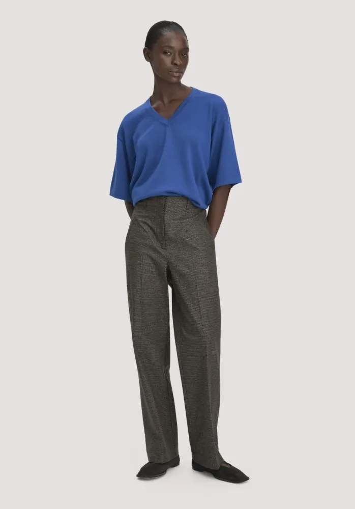 hessnatur Damen Hose Straight Leg aus Bio-Baumwolle - schwarz - Größe 42