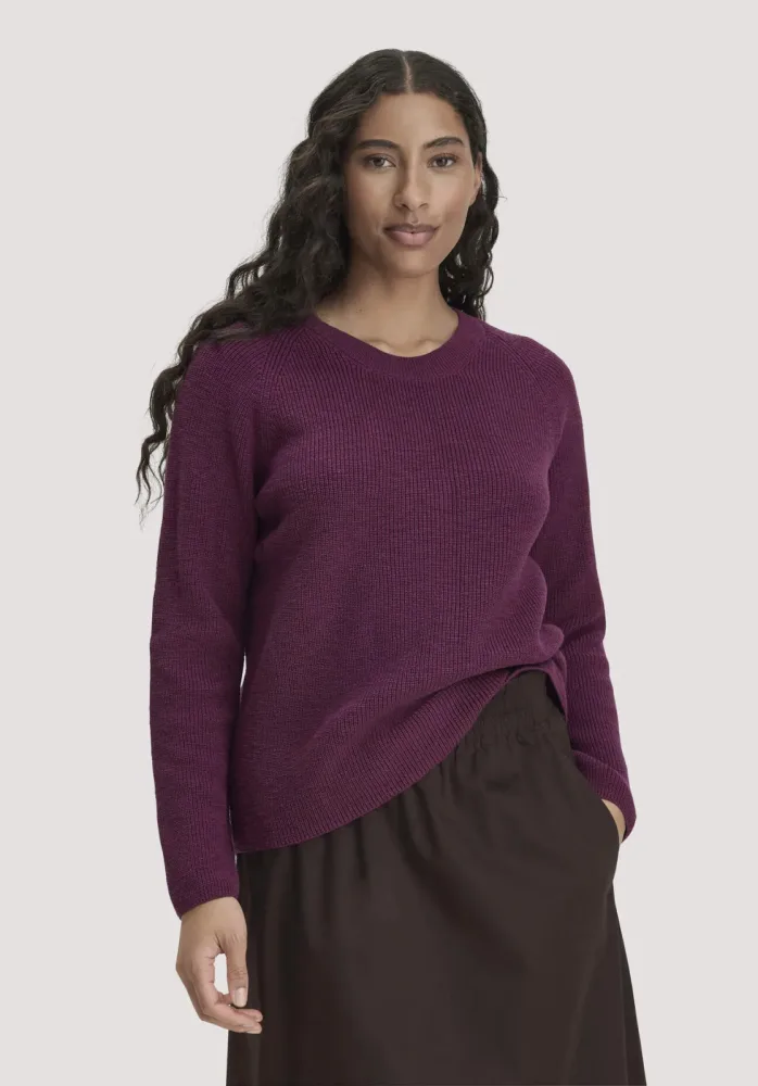 hessnatur Damen Pullover Relaxed aus Bio-Baumwolle - rot - Größe S