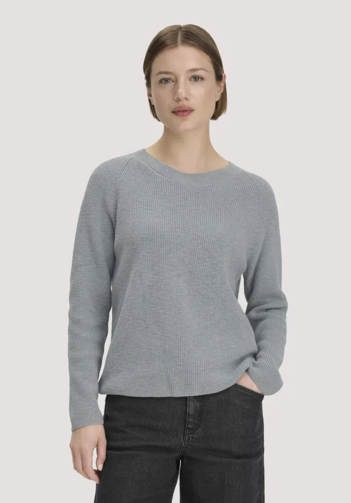 hessnatur Damen Pullover Relaxed aus Bio-Baumwolle - blau - Größe M
