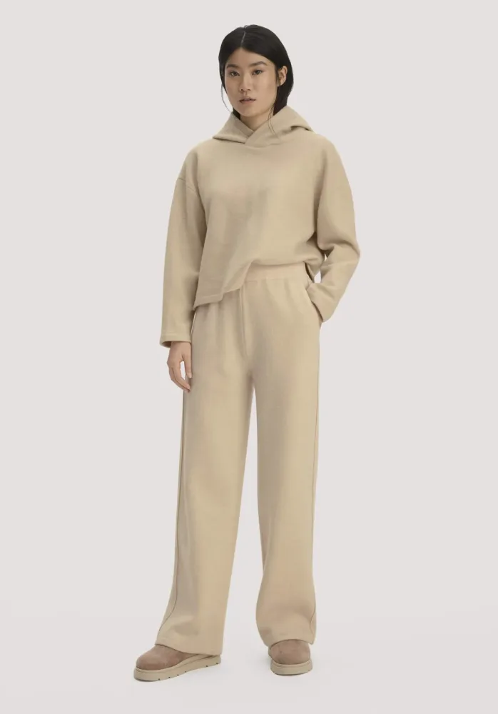 hessnatur Damen Strickhose Relaxed aus Schurwolle - beige - Größe M