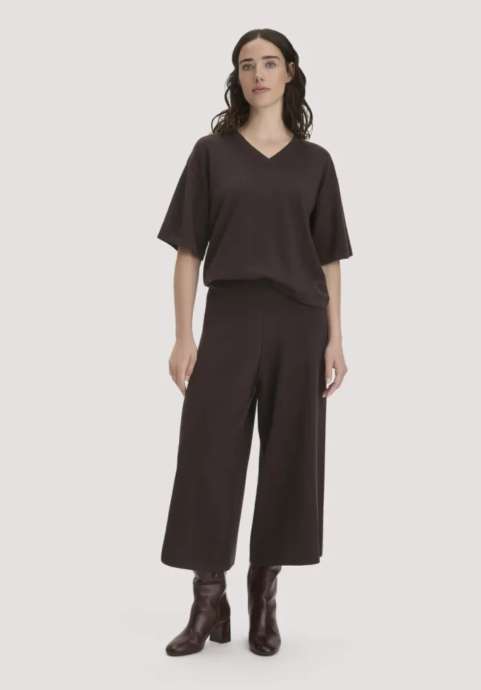 hessnatur Damen Strick-Culotte Relaxed aus Bio-Merinowolle - braun - Größe M
