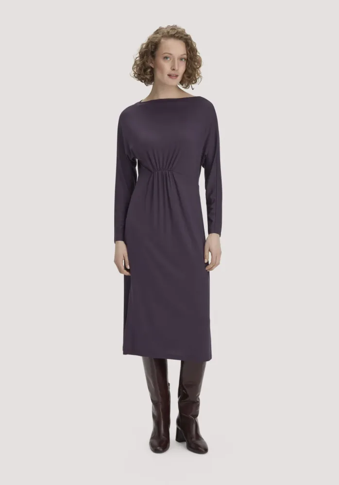hessnatur Damen Kleid Regular aus TENCEL? Lyocell - lila - Größe 34