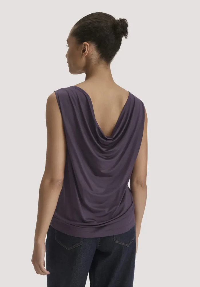 hessnatur Damen Jersey Top Relaxed aus TENCEL? Lyocell - lila - Größe 38