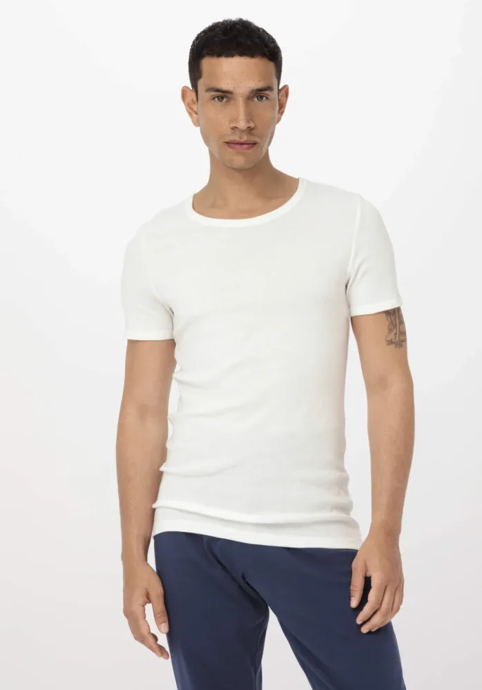hessnatur Herren T-Shirt PURE COTTON aus Bio-Baumwolle - weiß - Größe 7 = XL