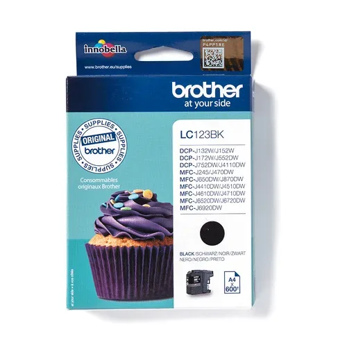 BROTHER Tintenpatrone schwarz LC-123BK DCP-J4110DW 600 Seiten