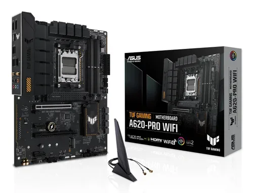 Asus TUF GAMING A620-PRO WIFI Mainboard Sockel (PC) AMD® AM5 Formfaktor (Details) ATX Mainboard-Chipsatz AMD® A620