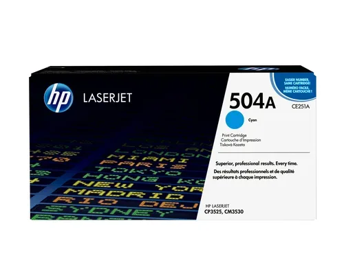 HP Toner-Modul 504A cyan CE251A Color LaserJet CP3525 7000 S.